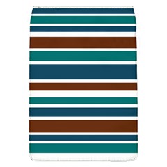 Teal Brown Stripes Flap Covers (l)  by BrightVibesDesign