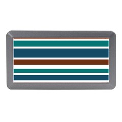 Teal Brown Stripes Memory Card Reader (mini)