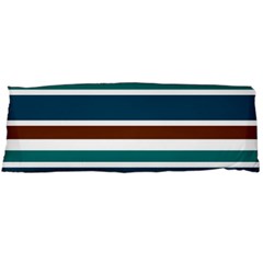 Teal Brown Stripes Body Pillow Case (dakimakura)