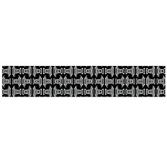 Black White Tiki Pattern Flano Scarf (large)