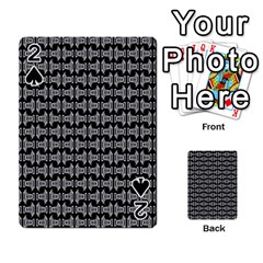 Black White Tiki Pattern Playing Cards 54 Designs  by BrightVibesDesign