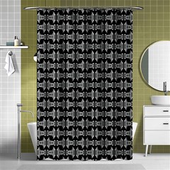 Black White Tiki Pattern Shower Curtain 48  X 72  (small) 