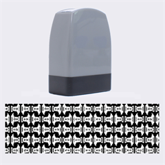 Black White Tiki Pattern Name Stamps