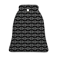 Black White Tiki Pattern Bell Ornament (2 Sides) by BrightVibesDesign