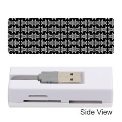 Black White Tiki Pattern Memory Card Reader (stick) 