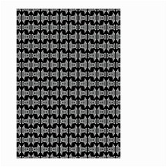 Black White Tiki Pattern Small Garden Flag (two Sides)