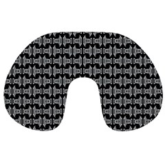 Black White Tiki Pattern Travel Neck Pillows