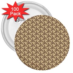 Braided Pattern 3  Buttons (100 Pack) 