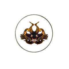 Demon Tribal Mask Hat Clip Ball Marker (4 Pack) by dflcprints