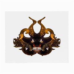 Demon Tribal Mask Small Glasses Cloth (2-side) by dflcprints