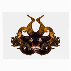 Demon Tribal Mask Large Glasses Cloth by dflcprints