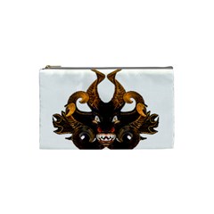 Demon Tribal Mask Cosmetic Bag (small)  by dflcprints