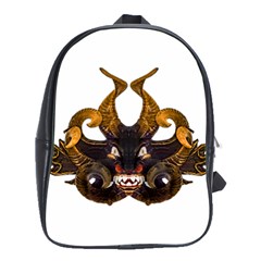 Demon Tribal Mask School Bags(large)  by dflcprints