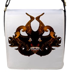 Demon Tribal Mask Flap Messenger Bag (s) by dflcprints