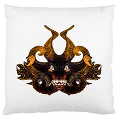 Demon Tribal Mask Large Flano Cushion Case (one Side)