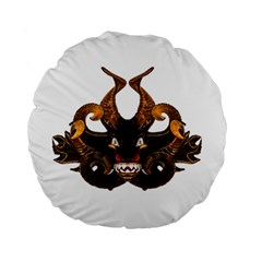 Demon Tribal Mask Standard 15  Premium Flano Round Cushions