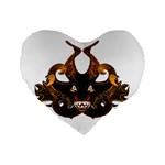 Demon Tribal Mask Standard 16  Premium Flano Heart Shape Cushions Front