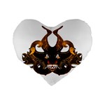 Demon Tribal Mask Standard 16  Premium Flano Heart Shape Cushions Back