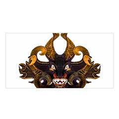 Demon Tribal Mask Satin Shawl