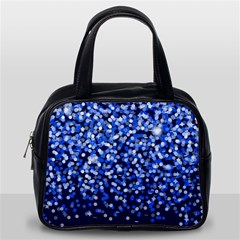 Blue Glitter Rain Classic Handbags (one Side) by KirstenStar