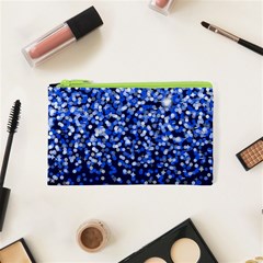 Blue Glitter Rain Cosmetic Bag (xs)