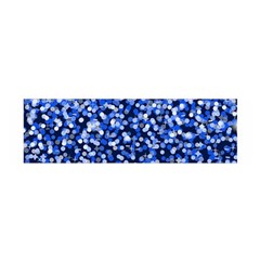 Blue Glitter Rain Satin Scarf (oblong)