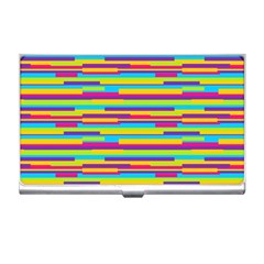 Colorful Stripes Background Business Card Holders by TastefulDesigns