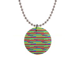 Colorful Stripes Background Button Necklaces