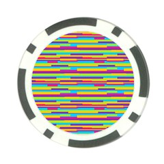 Colorful Stripes Background Poker Chip Card Guards by TastefulDesigns