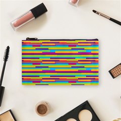 Colorful Stripes Background Cosmetic Bag (small)  by TastefulDesigns