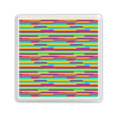 Colorful Stripes Background Memory Card Reader (square) 