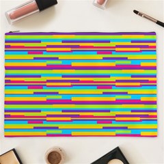 Colorful Stripes Background Cosmetic Bag (xxl)  by TastefulDesigns