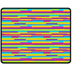 Colorful Stripes Background Double Sided Fleece Blanket (medium) 