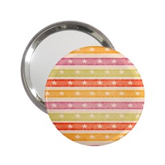 Watercolor Stripes Background With Stars 2 25  Handbag Mirrors by TastefulDesigns