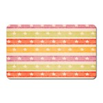 Watercolor Stripes Background With Stars Magnet (Rectangular) Front