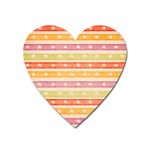 Watercolor Stripes Background With Stars Heart Magnet Front