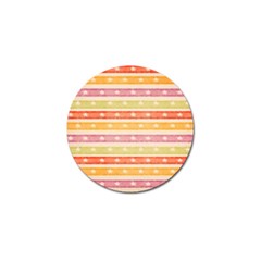 Watercolor Stripes Background With Stars Golf Ball Marker