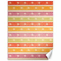 Watercolor Stripes Background With Stars Canvas 12  X 16   by TastefulDesigns