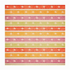 Watercolor Stripes Background With Stars Medium Glasses Cloth (2-side) by TastefulDesigns