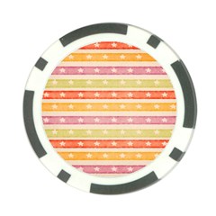 Watercolor Stripes Background With Stars Poker Chip Card Guards by TastefulDesigns