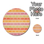 Watercolor Stripes Background With Stars Multi-purpose Cards (Round)  Front 1