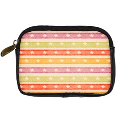 Watercolor Stripes Background With Stars Digital Camera Cases by TastefulDesigns