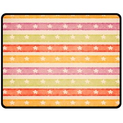 Watercolor Stripes Background With Stars Fleece Blanket (medium) 