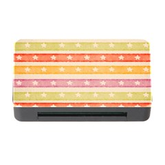 Watercolor Stripes Background With Stars Memory Card Reader With Cf