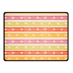 Watercolor Stripes Background With Stars Double Sided Fleece Blanket (small) 