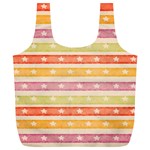 Watercolor Stripes Background With Stars Full Print Recycle Bags (L)  Front