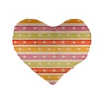 Watercolor Stripes Background With Stars Standard 16  Premium Flano Heart Shape Cushions Front