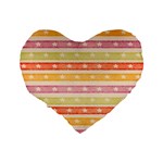 Watercolor Stripes Background With Stars Standard 16  Premium Flano Heart Shape Cushions Back