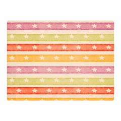 Watercolor Stripes Background With Stars Double Sided Flano Blanket (mini) 