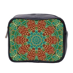 The Wooden Heart Mandala,giving Calm Mini Toiletries Bag 2-side